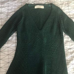 ZARA knit sweater Green